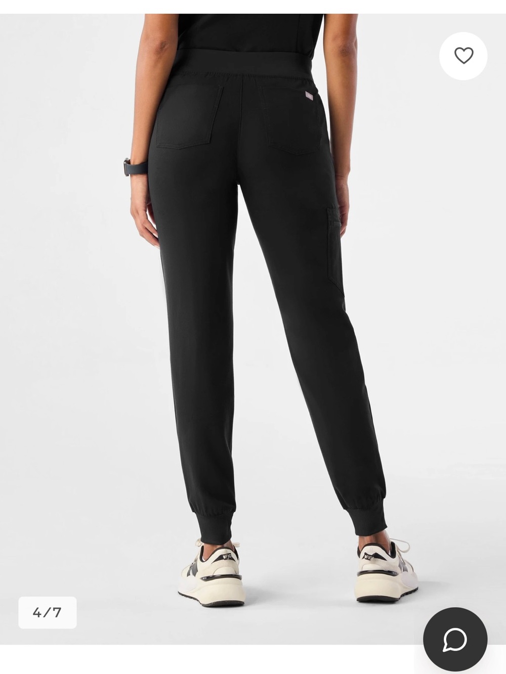 Figs Black Cargo Jogger Pants